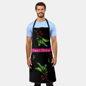 Jouw naam's Keuken Drie Kersen Boom Limbs Schort (Gedragen)