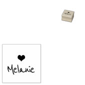 Jouw namen en logo aangepaste scripthandtekening rubberstempel (Gestempeld)