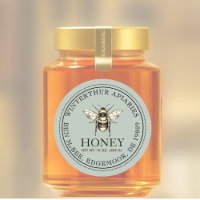 Jouw namen Hier bewerkbaar Honey Jar Bee Label