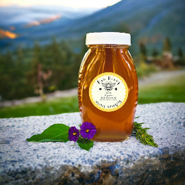 Jouw namen Hier Custom bewerkbare Minimal Honey Ja Ronde Sticker