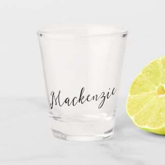 Jouw namen in elegant scriptlettertype shot glas