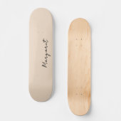 Jouw namen op Custom Almond Modern Skateboard (Voorkant)