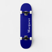 Jouw namen op Custom Navy Blue Modern Skateboard (Voorkant)