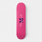 Jouw namen op Custom Pink Skateboard - Make It You (Voorkant)