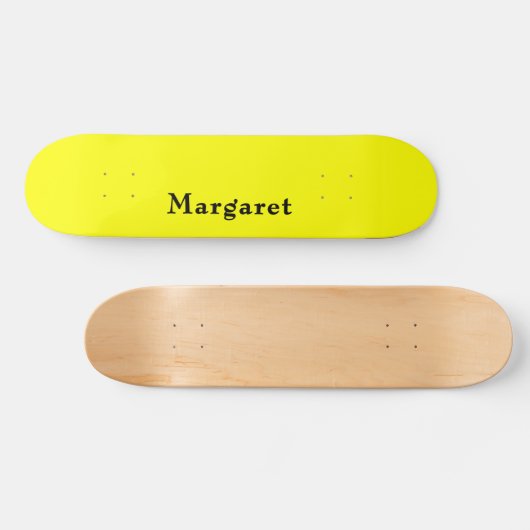 Jouw namen op Custom Yellow Modern Skateboard (Horizontaal)