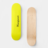 Jouw namen op Custom Yellow Modern Skateboard (Voorkant)