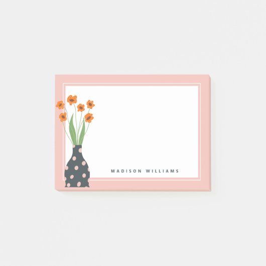 JOUW NAMEN TOEVOEGEN | A Vase & Bouquet Post-it No Post-it® Notes (Voorkant)