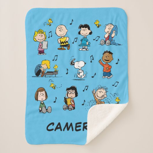 Jouw namen toevoegen | Charlie Brown en Gang Sherpa Deken (Voorkant)