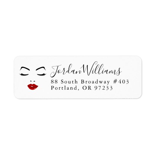 Jouw namen toevoegen | Elegant gezicht Etiket (Voorkant)