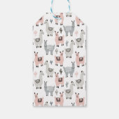 Jouw namen toevoegen | Lachend lamapatroon Cadeaulabel (Achterkant)