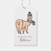 Jouw namen toevoegen | Lama's in Petten & sjaals S Cadeaulabel (Voorkant)