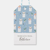 Jouw namen toevoegen | Regenboog Zonnebril Lama Pa Cadeaulabel (Voorkant)