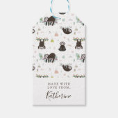 Jouw namen toevoegen | Sleepy Sweet Sloth Pattern Cadeaulabel (Voorkant)