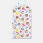 Jouw namen toevoegen | Tropische luiaard & bladere Cadeaulabel (Achterkant)