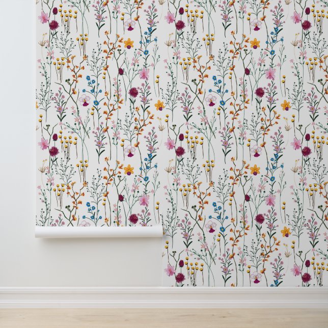 Jouw namen toevoegen | Zomer Wildflower Patroon Behang (Applicatie)