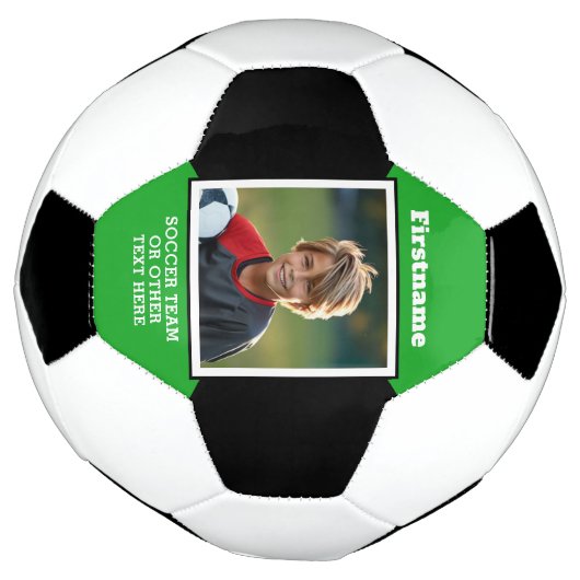 Jouw namen voor foto toevoegen - Kan kleur bewerke Voetbal (Gedraaid)