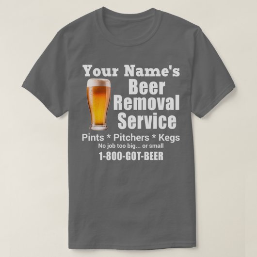 Jouw namen voor het verwijderen van de bier Pints T-shirt (Design voorkant)