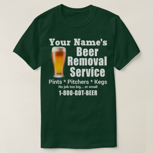 Jouw namen voor het verwijderen van de bier Pints T-shirt (Design voorkant)