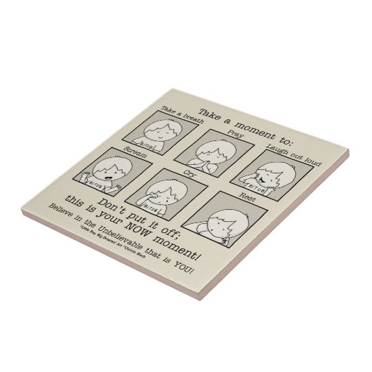 Jouw NU Moment Tegeltje (Zijkant)