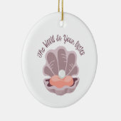 Jouw oester keramisch ornament (Rechts)