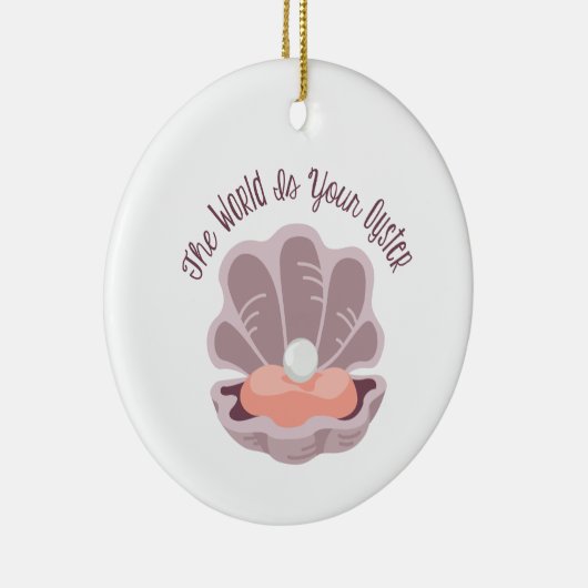 Jouw oester keramisch ornament (Rechts)