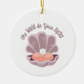 Jouw oester keramisch ornament (Voorkant)