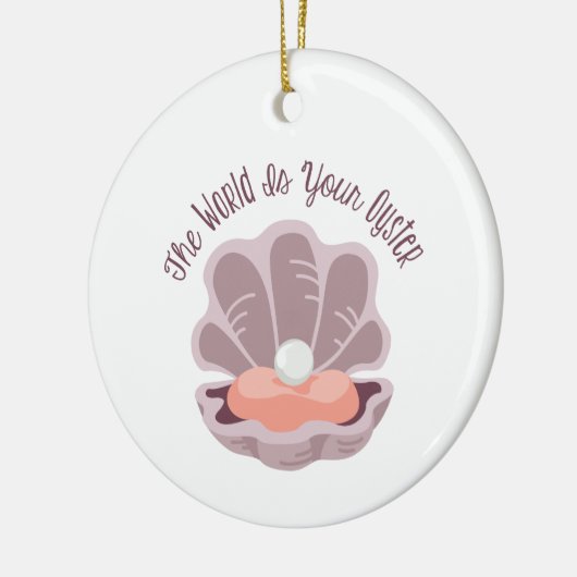 Jouw oester keramisch ornament (Links)