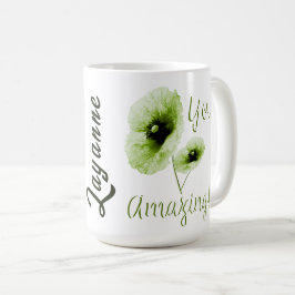 Jouw ongelofelijke groene bloemen koffiemok