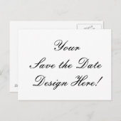 Jouw ontwerp hier! Aangepaste Save the Date-Kaart Aankondigingskaart (Voorkant / Achterkant)