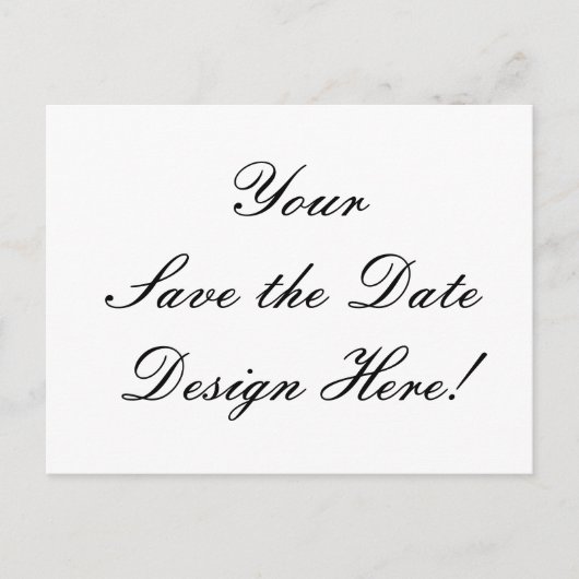 Jouw ontwerp hier! Aangepaste Save the Date-Kaart Aankondigingskaart (Voorkant)