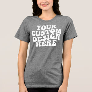Jouw ontwerp hier Bella Canvas Dames- Tri-Blend Shirt