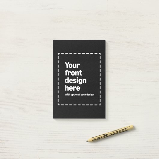 Jouw ontwerp hier post-it® notes (Op bureau)