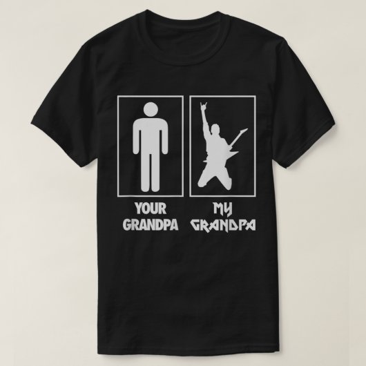 Jouw opa Mijn opa Guitar T-shirt (Design voorkant)