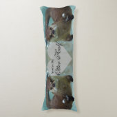 Jouw Otter Half Brown River Otter zwemmen Lichaamskussen (Voorkant Verticaal)