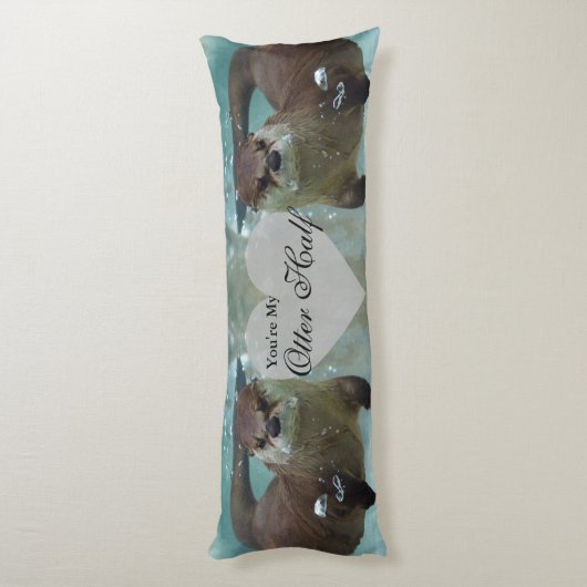 Jouw Otter Half Brown River Otter zwemmen Lichaamskussen (Achterkant (Verticaal))