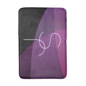 Jouw overlappende initialen | Modern paars & roze Badmat (Voorkant Verticaal)