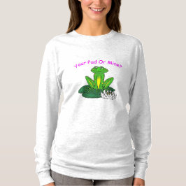 Jouw Pad of de Mijne? Dames Lichtgrijze Lange Mouw T-shirt
