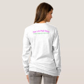 Jouw Pad of de Mijne? Dames Lichtgrijze Lange Mouw T-shirt (Achterkant volledig)