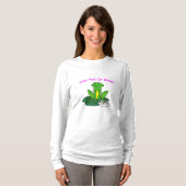 Jouw Pad of de Mijne? Dames Lichtgrijze Lange Mouw T-shirt (Voorkant volledig)