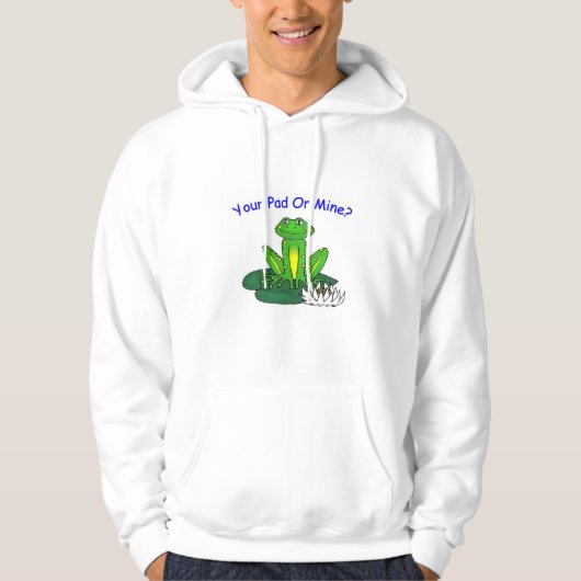 Jouw Pad of de Mijne - Heren Wit Hoodie (Voorkant)