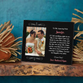 Jouw persoonlijke foto voor mijn geweldige vrouw v fotoplaat (Zijkant)