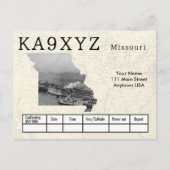 Jouw Photo Missouri Shaped Cutout Custom QSL Briefkaart (Voorkant)