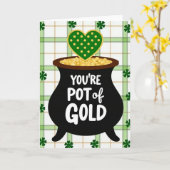 Jouw Pot Met Goud St. Patricks Dag Kaart (Gele Bloem)