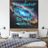 Jouw potentieel is onbegrensd! canvas afdruk (Insitu (Slaapkamer))