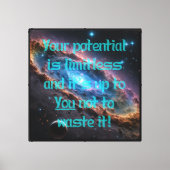Jouw potentieel is onbegrensd! canvas afdruk (Voorkant)