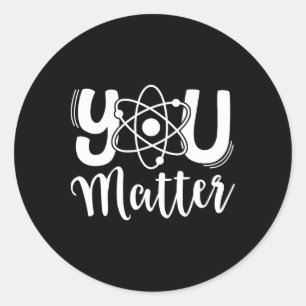 Jouw probleem wetenschapsleraar scheikunde biologi ronde sticker