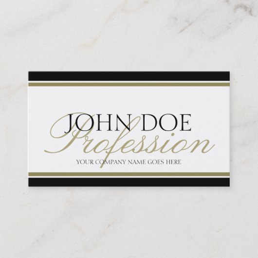 Jouw-professional Gold-script Visitekaartje (Voorkant)