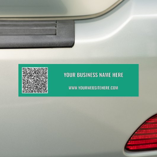 Jouw QR-code aangepaste tekst bedrijfsbumpersticke Bumpersticker (Op auto)