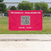 Jouw QR-code aangepaste tekst feestbanner Kies kle Spandoek (Insitu)