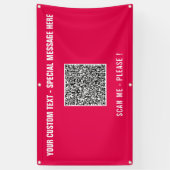 Jouw QR-code aangepaste tekst feestbanner Kies kle Spandoek (Verticaal)